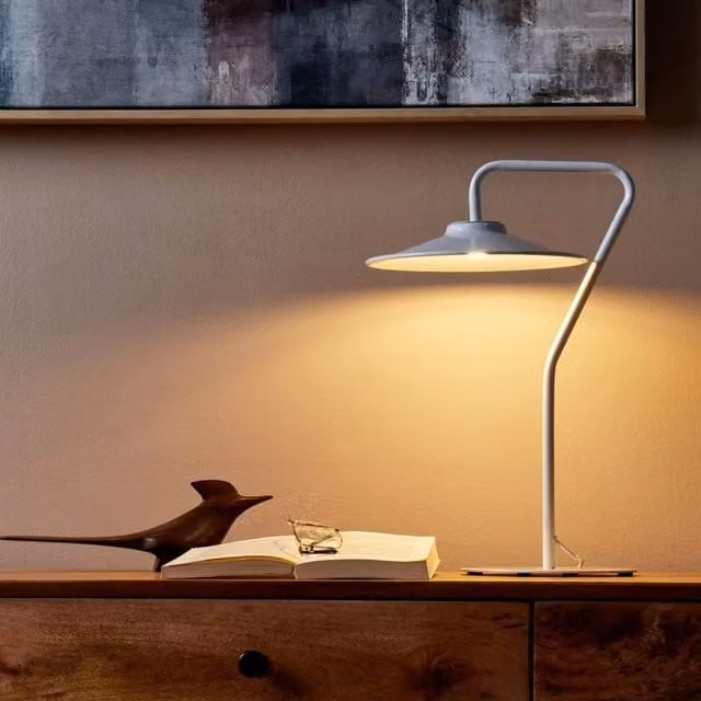 Wyld and Coco White Metal LED Table Lamp for Reading and Task Lighting, Height: 41 cm – 1
