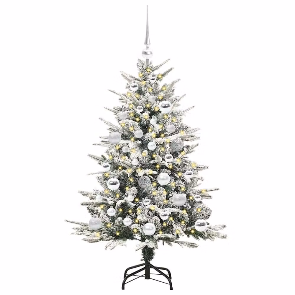 Berkfield Home Pre-lit Artificial Christmas Tree with Ball Set, Green, Height: 120 cm – 3