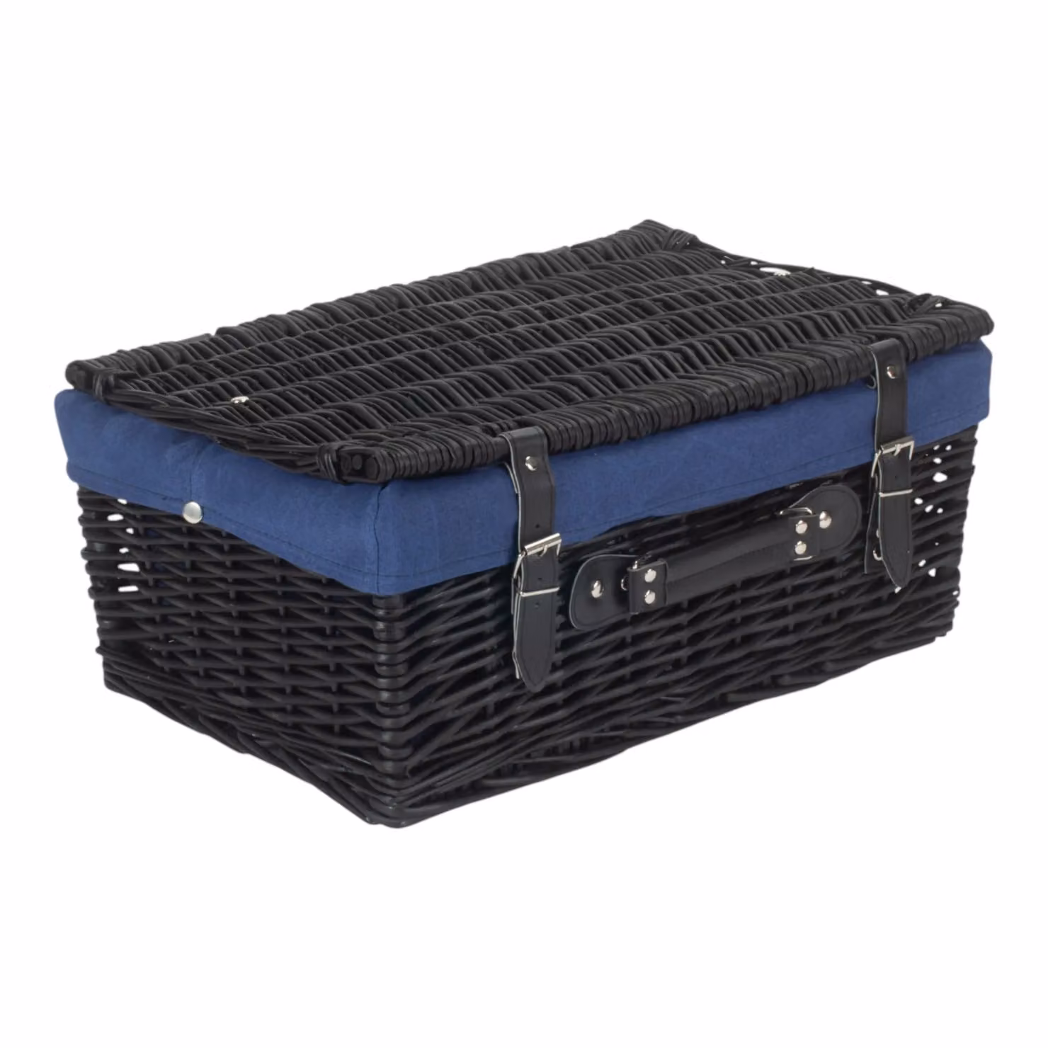 Red Hamper Wicker Picnic Basket with Blue Lining – 2