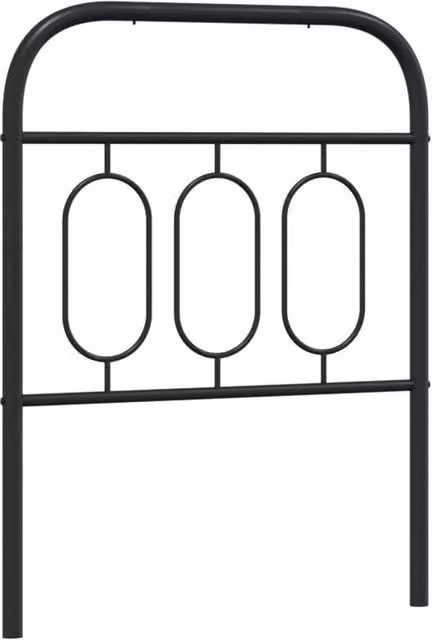 Berkfield Home Metal Headboard in Black, Width: 75 cm – 1