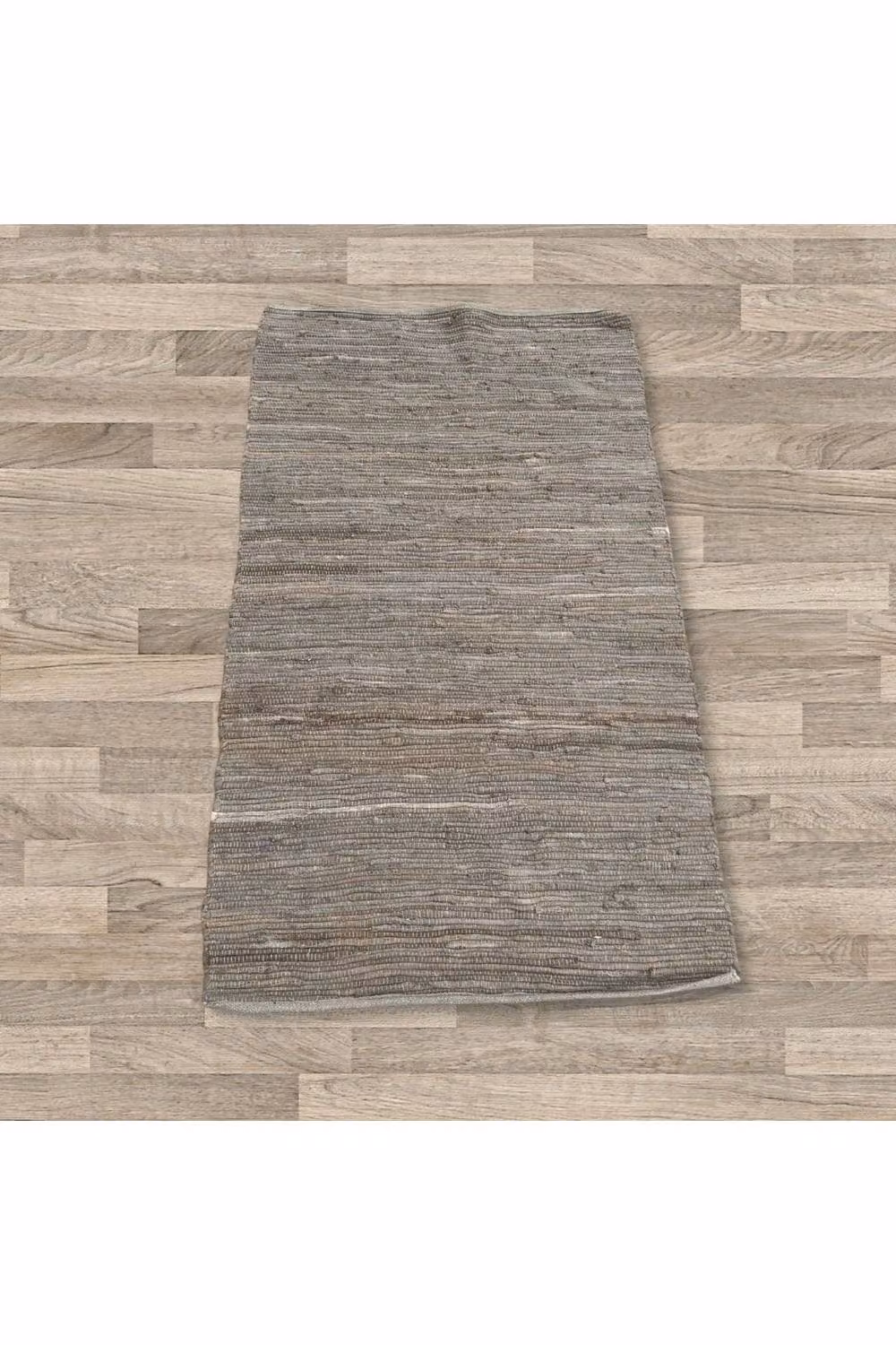 KDMD Small Indian Handloom Cotton Rug in Grey and Anthracite – 2
