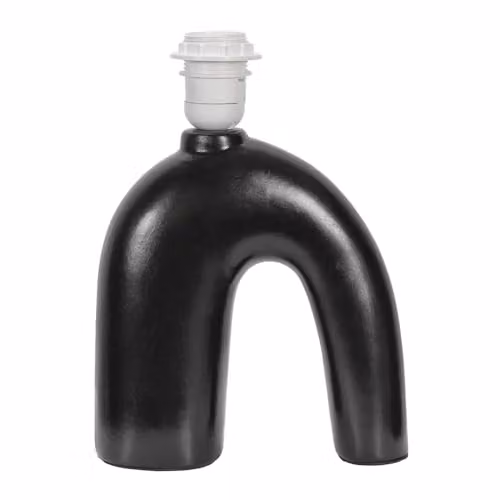 ValueLights Lia Black Arch Abstract Ceramic Table Lamp Base – 1