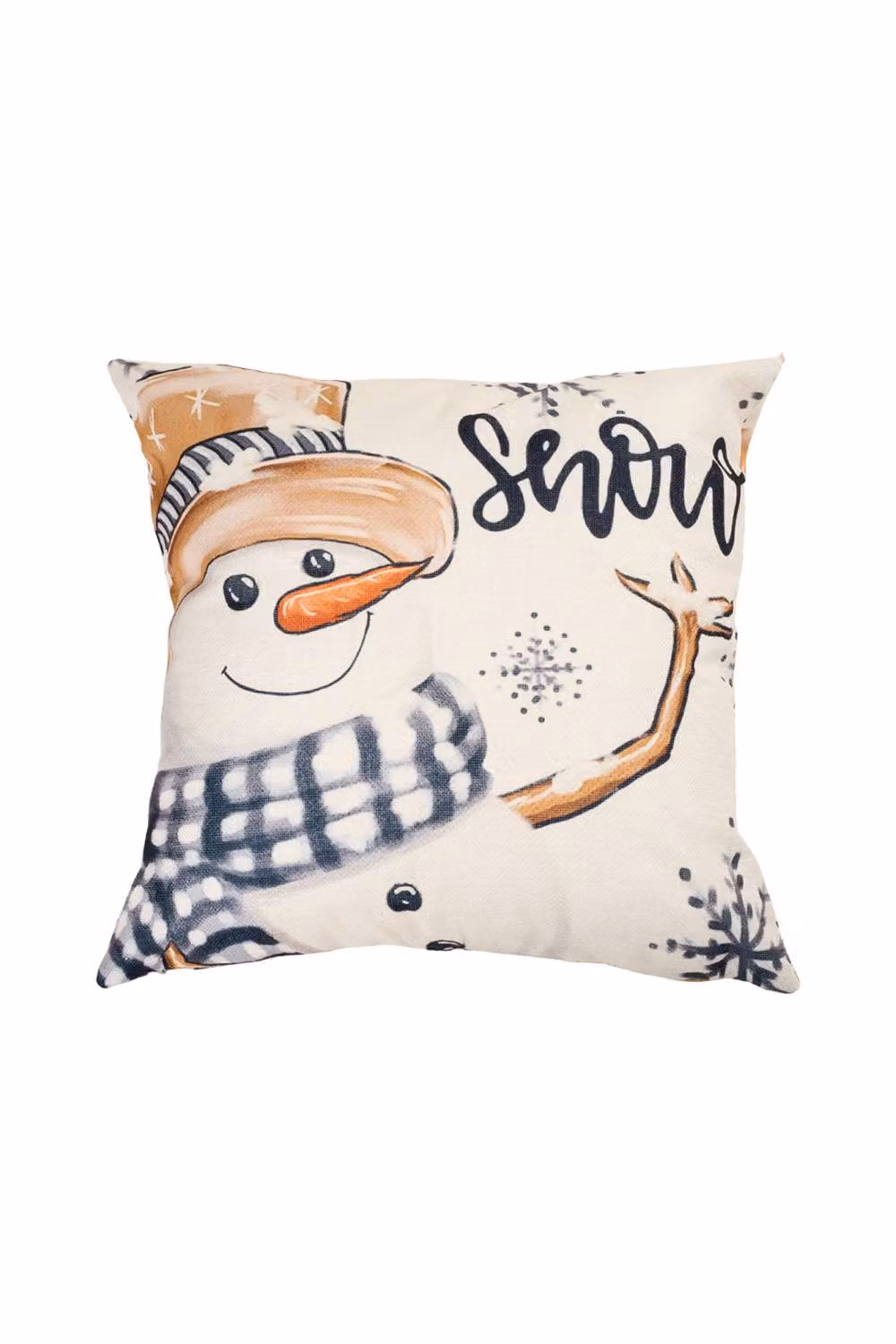 Living and Home Christmas Themed Multicolour Plush Square Decorative Pillow Case – 2
