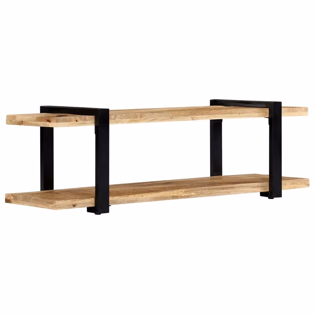 Berkfield Home Industrial TV Cabinet in Brown Solid Mango Wood and Metal, W/D/H: 130 x 40 x 40 cm – 2