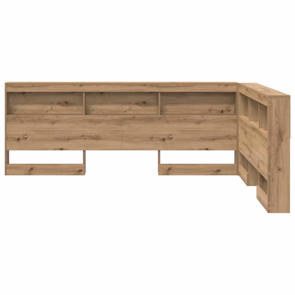 Berkfield Home Artisan Storage Headboard with Integrated Shelf in Brown – 4