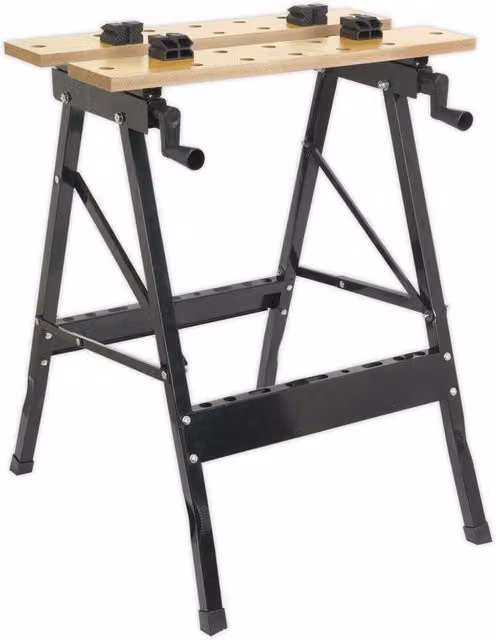 Loops Foldable Portable Workbench with Vice in Black and Multicolour – 1