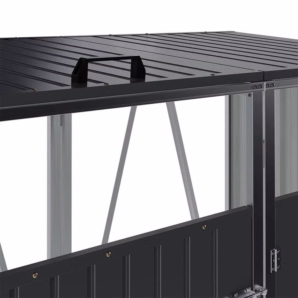 Kelvenix Metal Double Wheelie Bin Storage Box in Black – 3