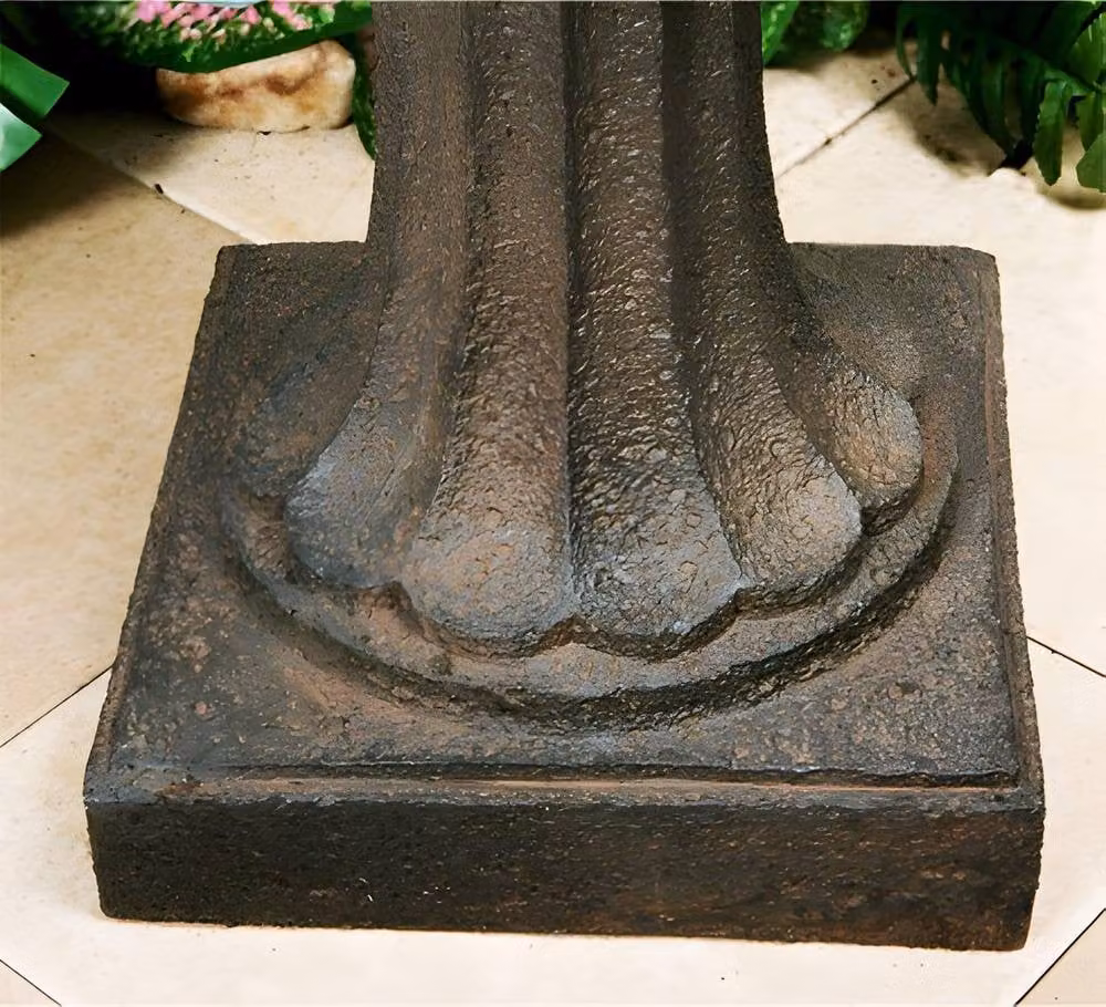 Primrose Maleda Round 2 Tiered Birdbath Garden Water Fountain in Bronze, Height: 71 cm – 7