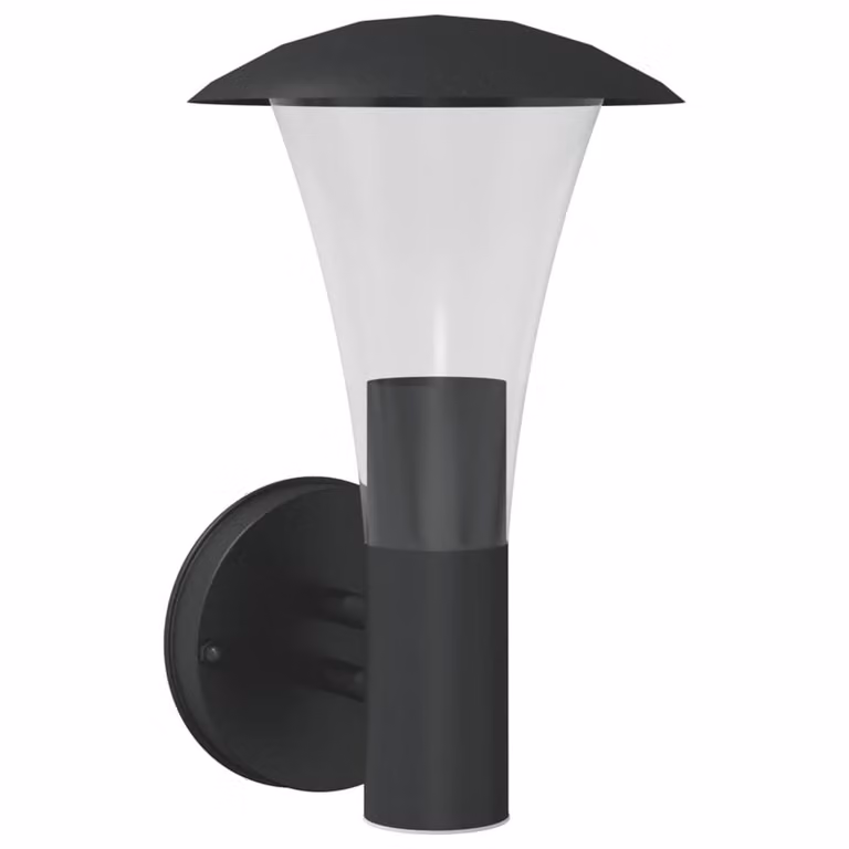 Berkfield Home Modern Black Stainless Steel Outdoor Wall Light for Garden and Wall
