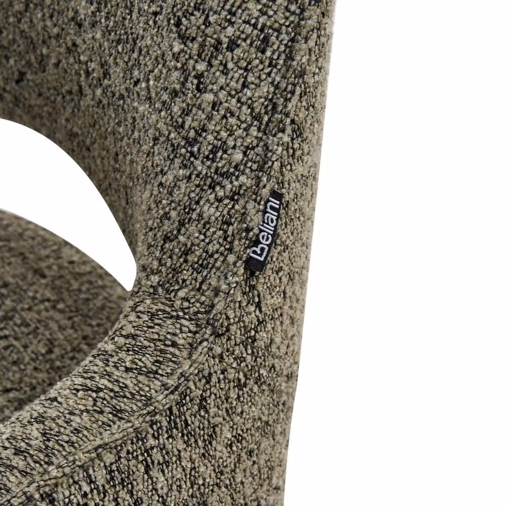 Wyld and Coco Nordic Nest Swivel Dining Chair in Green Bouclé with Oak Legs – 4
