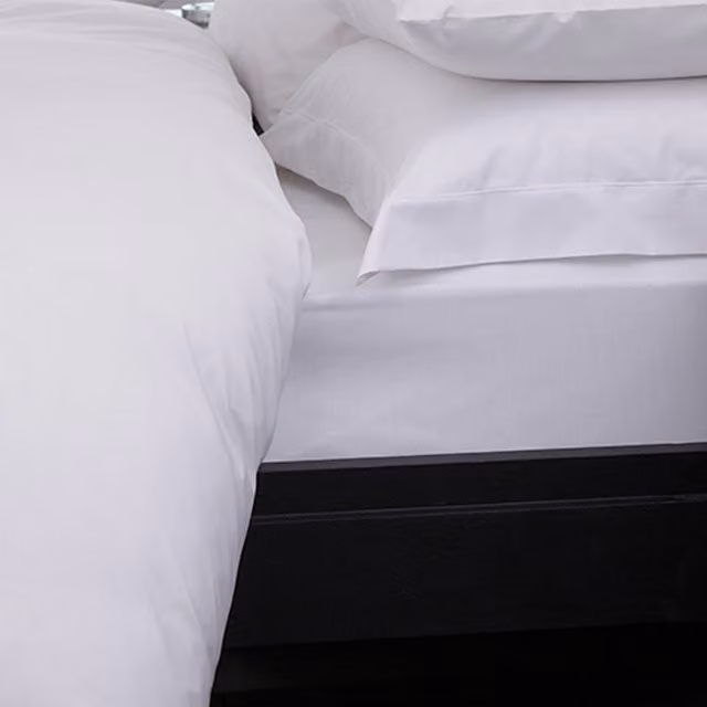 Charlotte Thomas Sestina Luxury White Cotton Percale Fitted Sheet