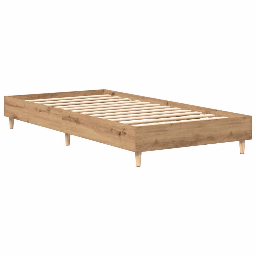 Berkfield Home Artisan Oak Bed Frame in Brown, Engineered Wood, W: 80 cm, L: 200 cm – 2