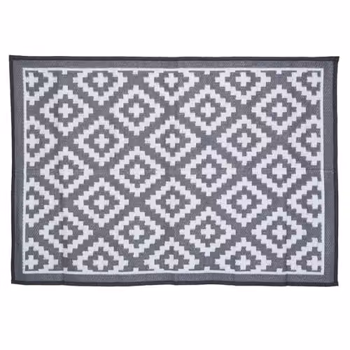 Charles Bentley Diamond Grey Flatweave Outdoor Rug, W/D: 120 x 170 cm – 2