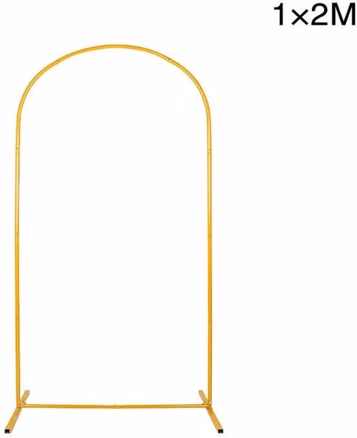 Kelvenix Gold Metal Arch Wedding Frame, W: 200 cm, H: 100 cm – 1