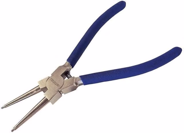 Faithfull Blue Inside Straight Circlip Pliers in Chrome Vanadium, 180 mm