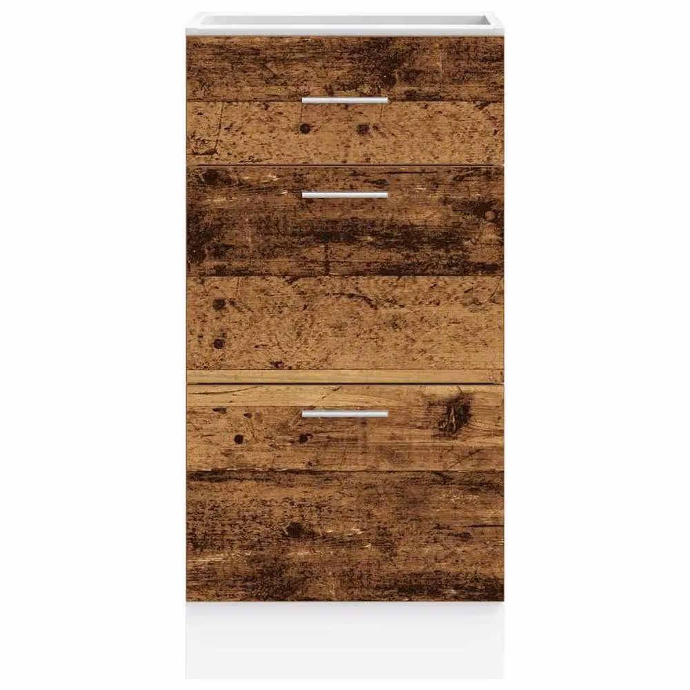 Berkfield Home Rustic Brown Kitchen Base Unit, W: 40 cm, D: 46 cm, H: 81.5 cm – 3