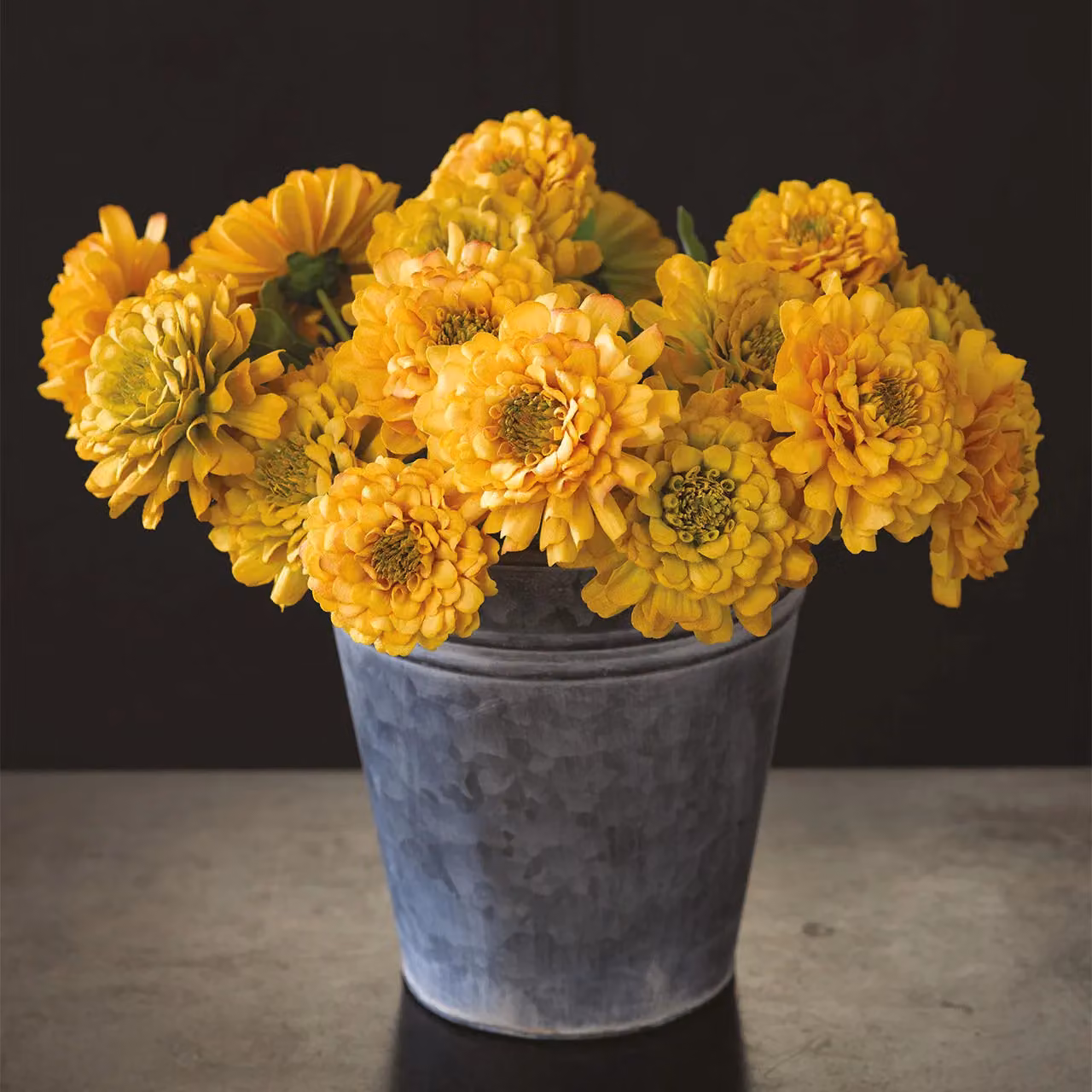 mysmartbuy Silver Galvanised Steel Florist's Bucket Vase for Tabletop Decor, Diameter: 20 cm – 2