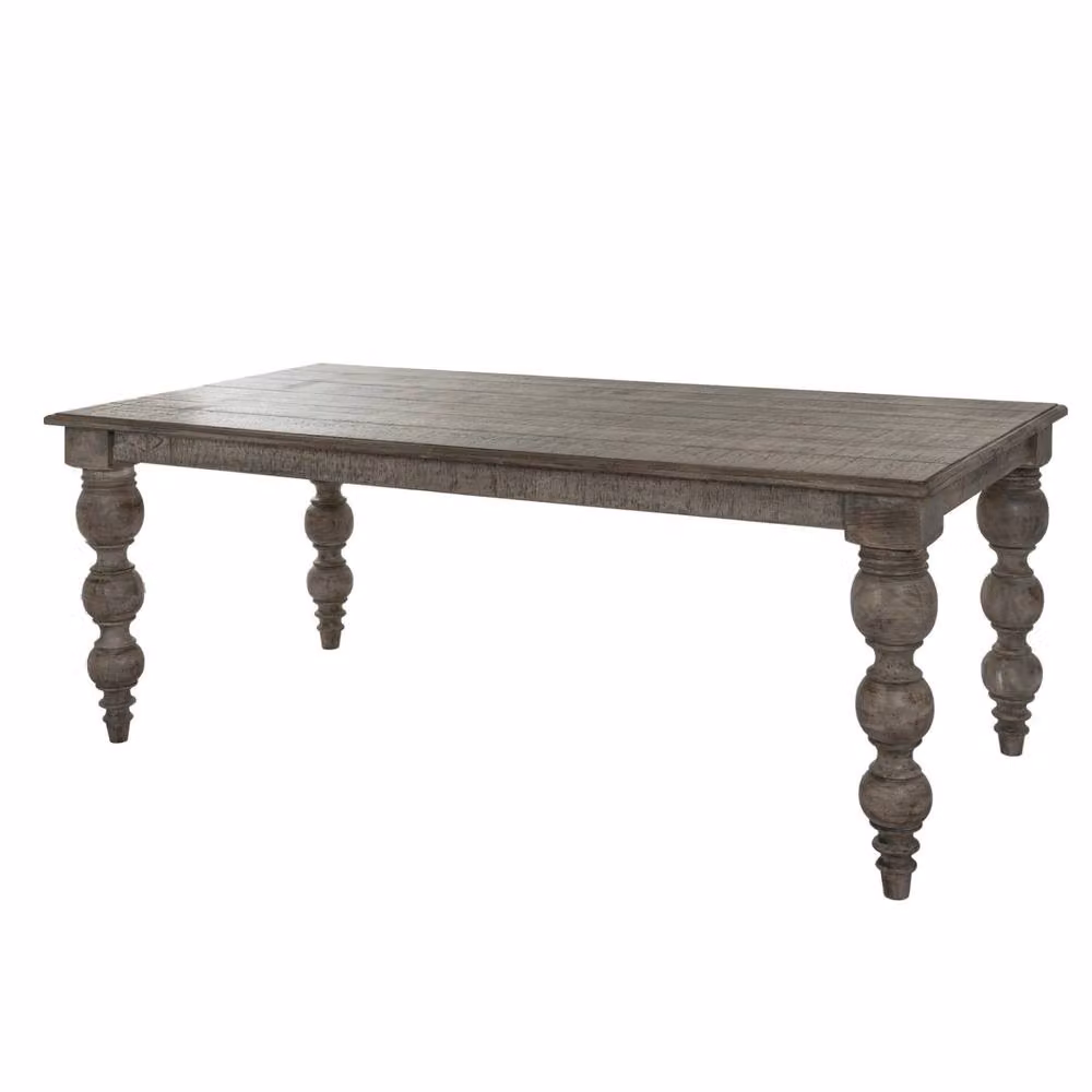 Wyld Haus Montaine Rectangular Wood Dining Table in Grey Finish, W/D/H: 100 x 76 x 76 cm – 2