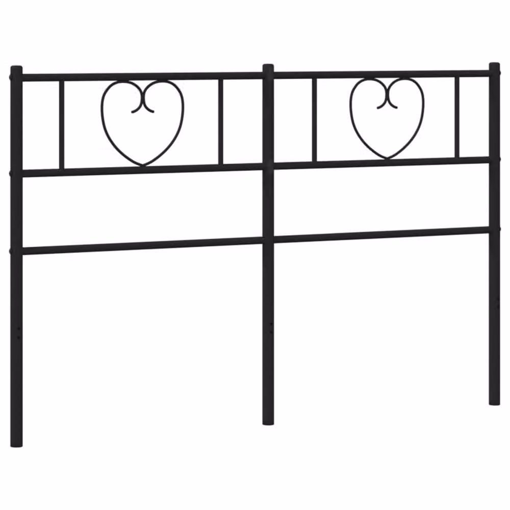 Berkfield Home Classic Metal Headboard in Black, Width: 120 cm – 2