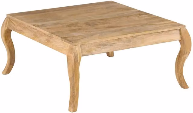 Berkfield Home Square Coffee Table in Brown Solid Mango Wood, W/D/H: 80 x 80 x 40 cm – 1