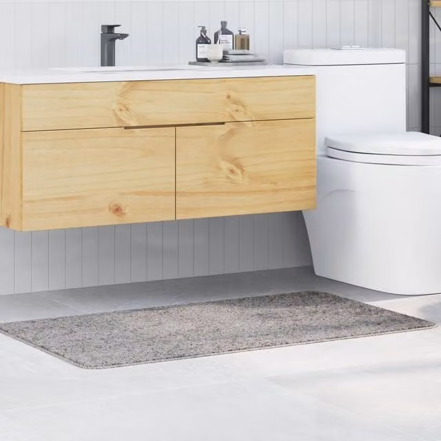 Berkfield Home Rectangular Non-Slip Bath Mat, Grey, W: 70 cm, L: 120 cm