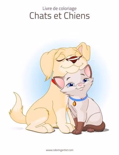 Createspace Cats and Dogs 1 & 2 Colouring Book for Children, Multicolour