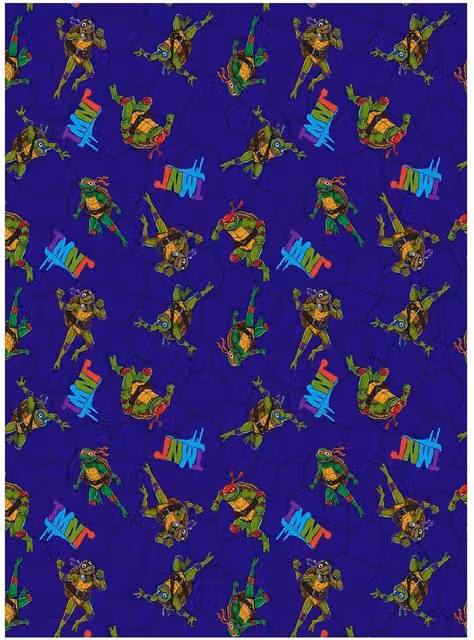 Rise Of The Teenage Mutant Ninja Turtles Multicoloured Fleece Blanket for Adults