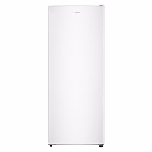 Teknix TSFG1385W Upright Tall Freezer, White, 170L Capacity, Freestanding with 5 Drawers, Reversible Door, H 138.0 x W 55.0 x D 57.0 cm