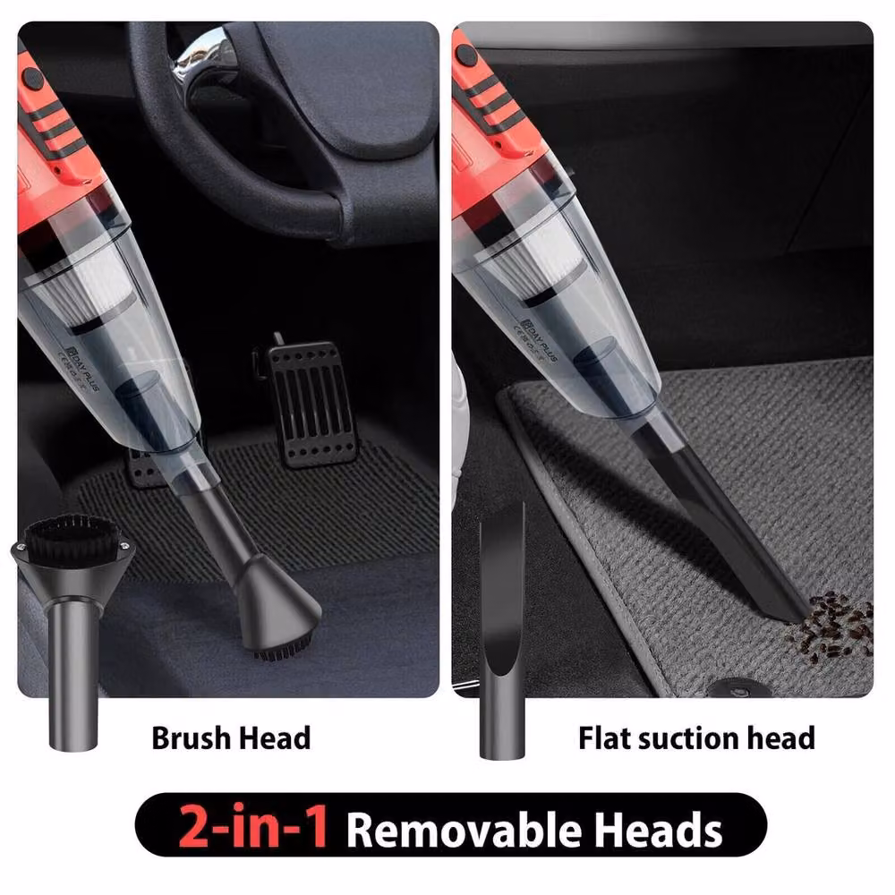 NESTLUNE Cordless Stick and Upright Handheld Vacuum Cleaner with 2 Batteries and Pet Hair Function, Red, H 100 cm x W 15 cm x D 15 cm – 4