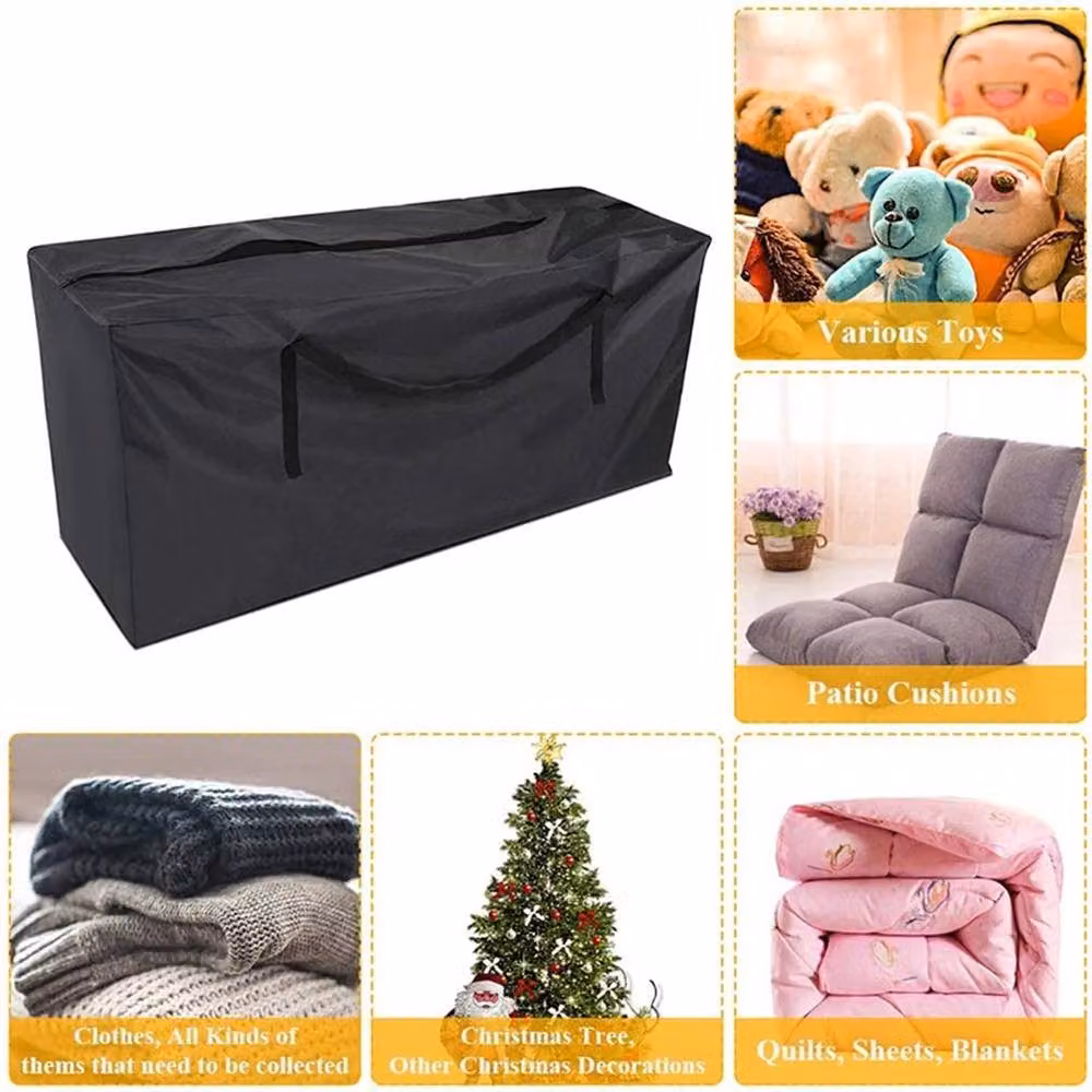 VOGREX Extra Large Waterproof Furniture Cushion Storage Bag, Black, W/D/H: 173 x 51 x 76 cm – 5