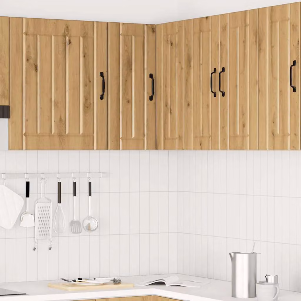 Berkfield Home Lucca Artisan Oak Wall Mounted Kitchen Corner Cabinet in Brown – 2