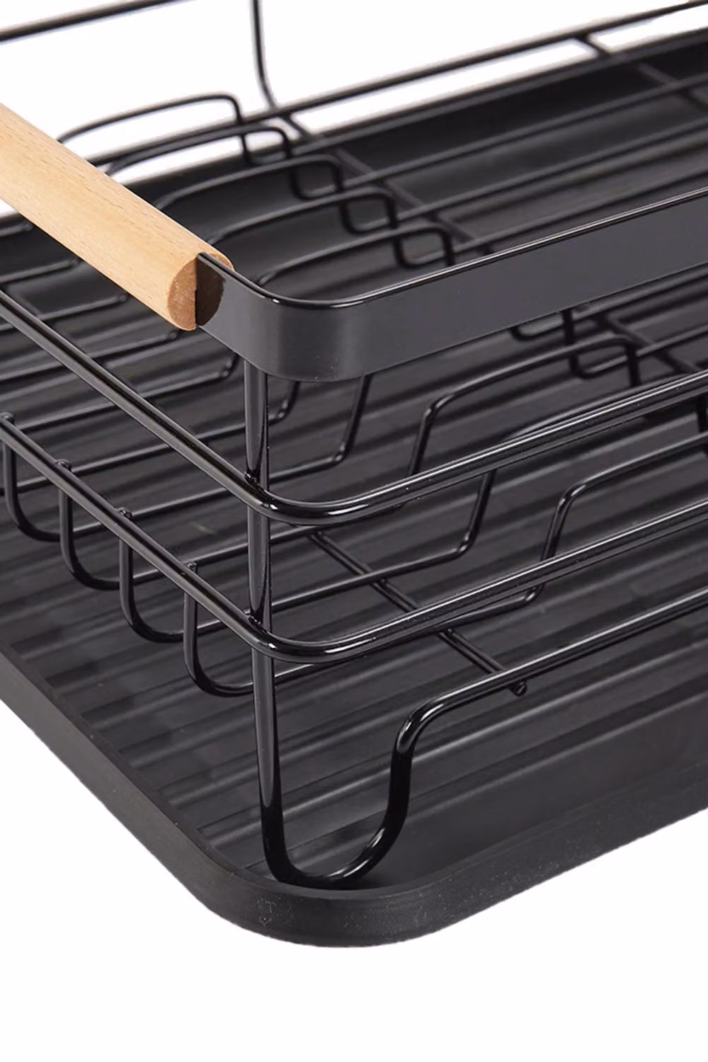 Garden Sanctuary Black Metal Dish Drainer with Drip Tray – 4