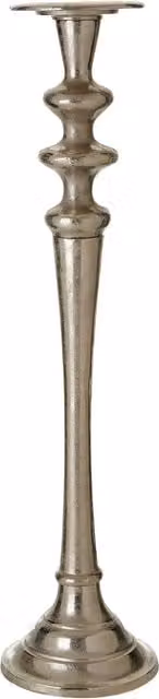 Orsina Hampstead Silver Metal Tabletop Candle Holder for Pillar and Taper Candles