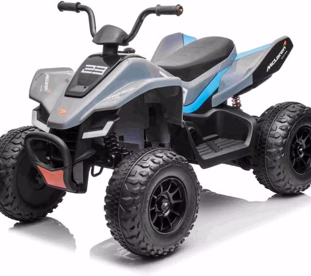 OutdoorToys McLaren Racing MCL35 12V Electric Ride On Quad Bike in Grey