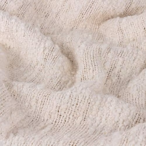 Riva Home Woven Cotton Blend Throw with Fringes, Beige, W/D/H: 130 x 180 cm – 2
