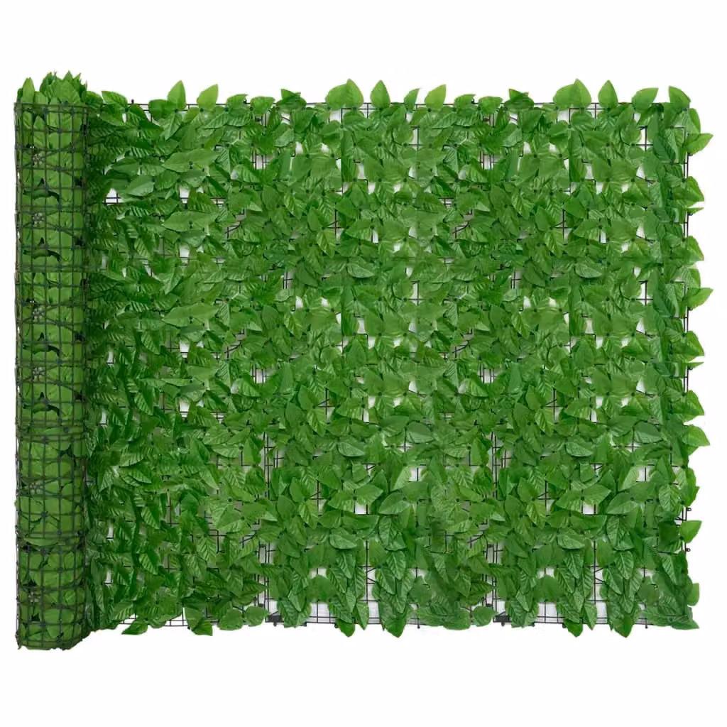 Berkfield Home Semi-Transparent Artificial Hedge Balcony Screen with Green Leaves, W: 200 cm, H: 150 cm – 2