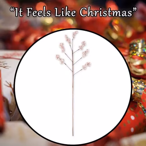VFM e-Store Gold Glitter Berry Pick Christmas Decoration Ornament, Height: 73 cm – 7