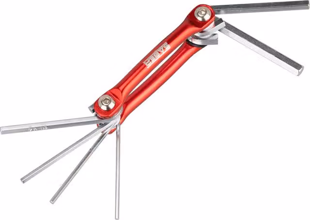Saber 6 Piece Hex Key Set in Red with Aluminium Holder