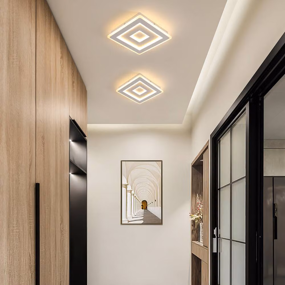 Pheashine White Square LED Ceiling Light, 36W, 3000K Warm White, Acrylic Fixture – 2