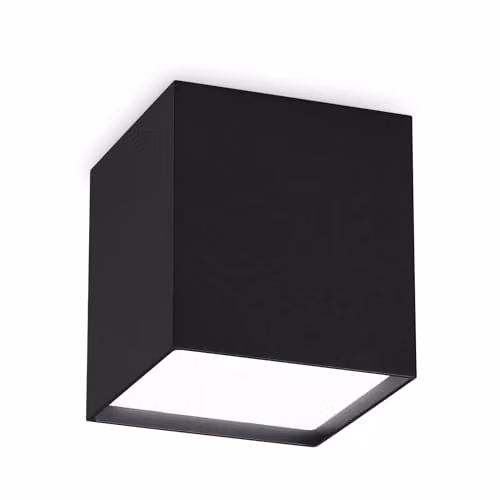 Netlighting Kubiko Integrated LED Surface Mounted Downlight, Black, 1100Lm, 3000K Warm White – 1