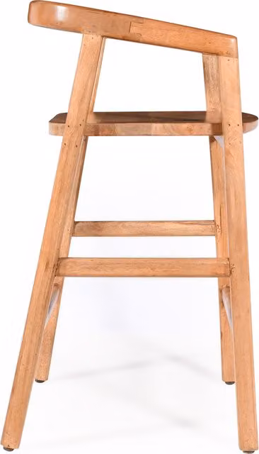Elm Home And Garden Scandinavian Mango Wood Bar Stool with Armrests in Brown