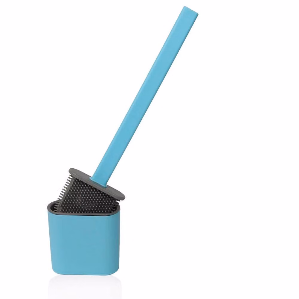 NESTLUNE Blue Plastic Toilet Brush and Holder Set – 2