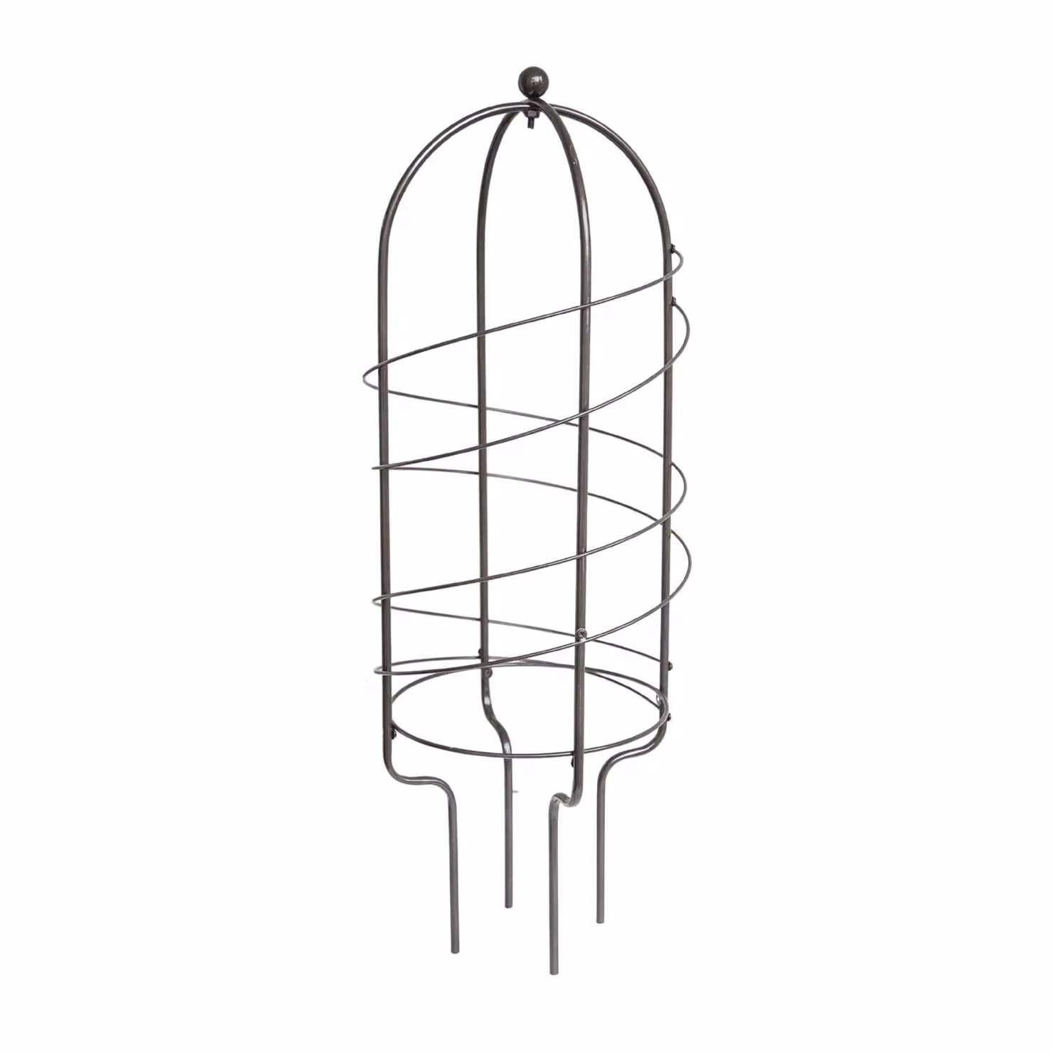 Ivyline Silver Metal Obelisk Plant Support, H64cm x D26cm – 2