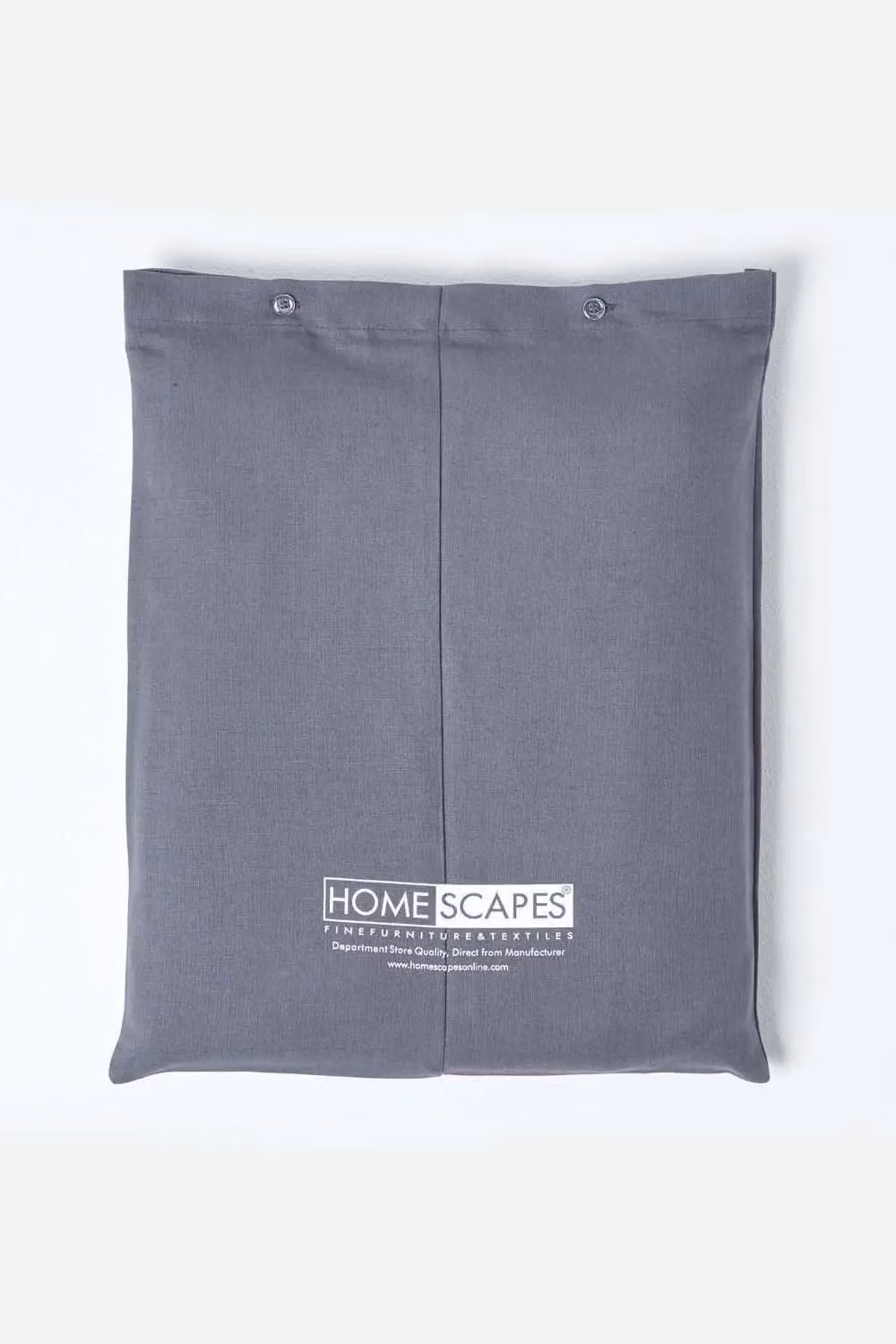 Homescapes Luxury Soft Plain Linen and Combed Cotton Deep Fitted Sheet in Dark Grey, Size: 90 x 200 cm – 2
