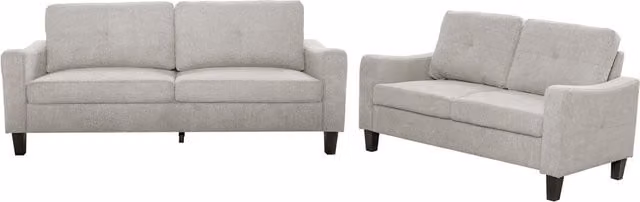 Furniture786ltd Barbery Modern Fabric 3 and 2 Seater Sofa Set in Beige