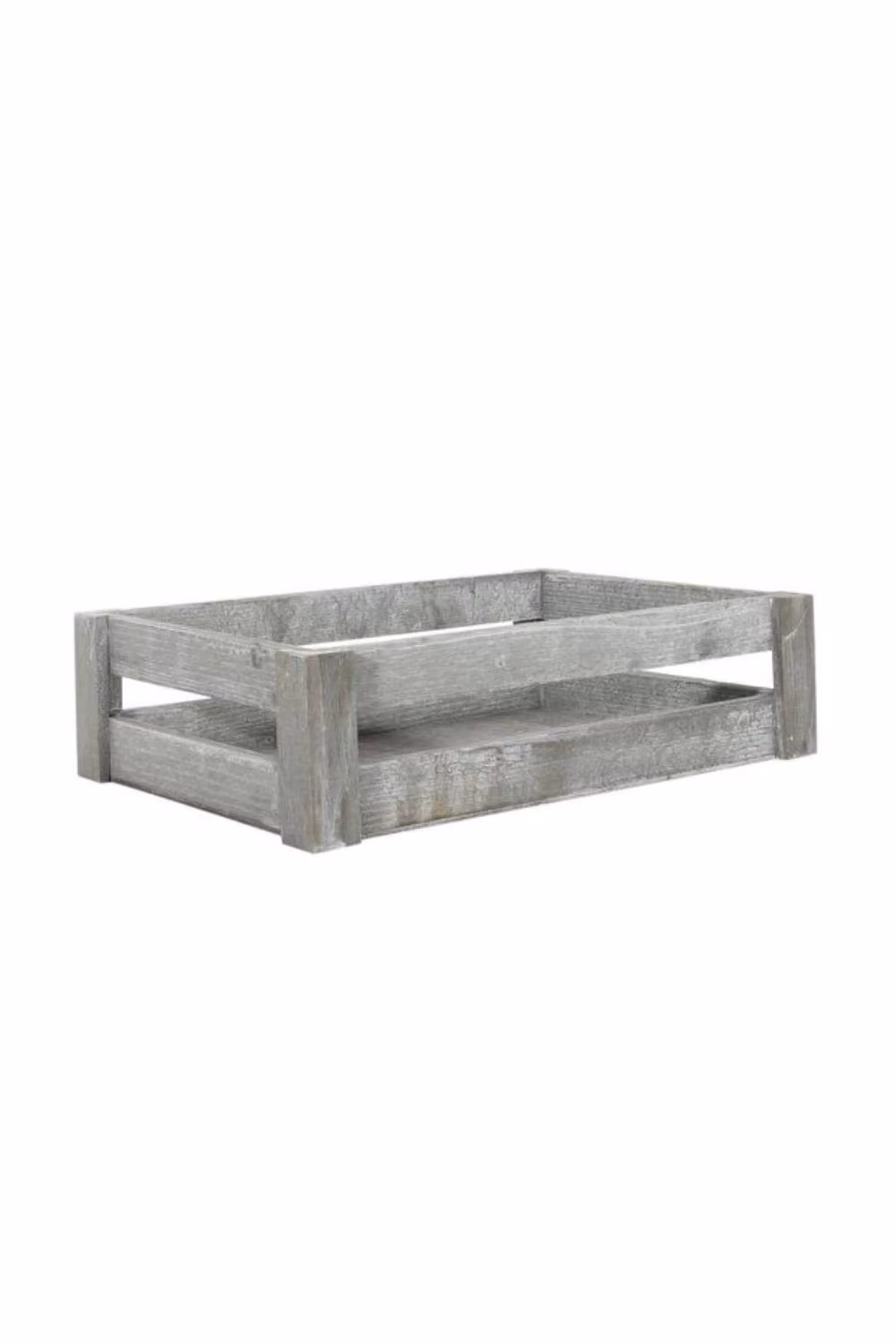 KDMD Small Grey Wooden Crate Outdoor Planter – 2