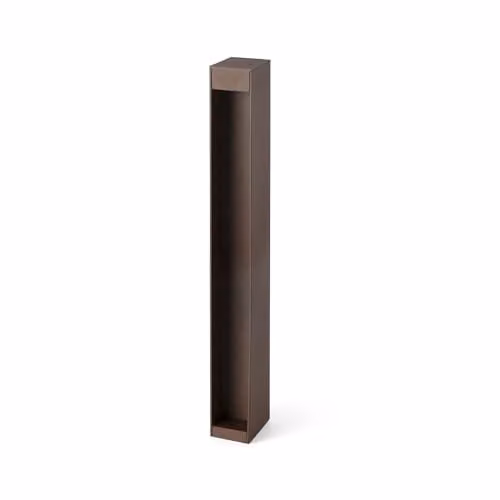 Netlighting Cerler Outdoor Bollard in Rust Brown, IP65 Rated, Rectangular Modern Garden Floor Light with Adjustable CCT 2200/2700/3200/4000K – 1