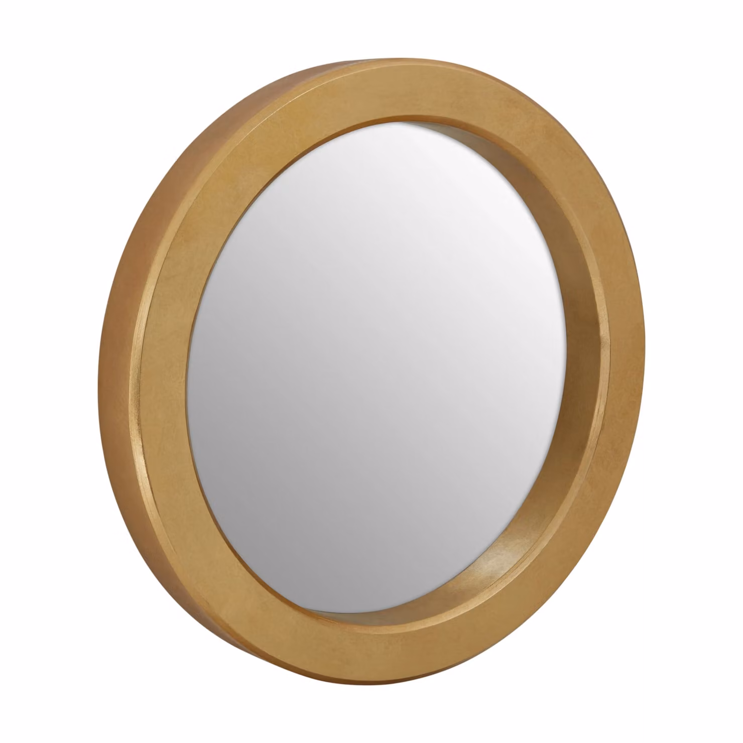 Orsina Elegant Round Gold Metal Wall Mirror, Diameter: 72 cm – 2