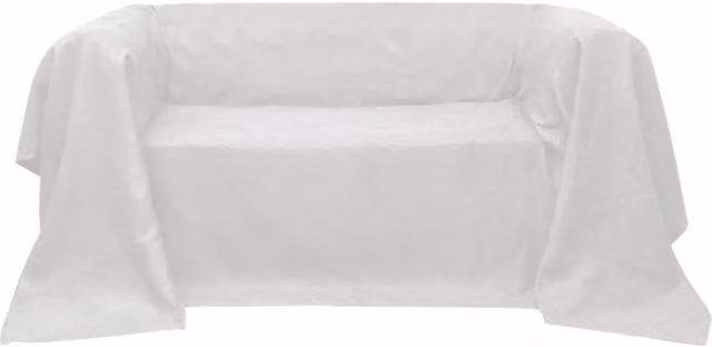 Berkfield Home Microfibre Sofa Slipcover in Beige, Stain Resistant and Pet Hair Repellent, W: 280 cm x D: 280 cm