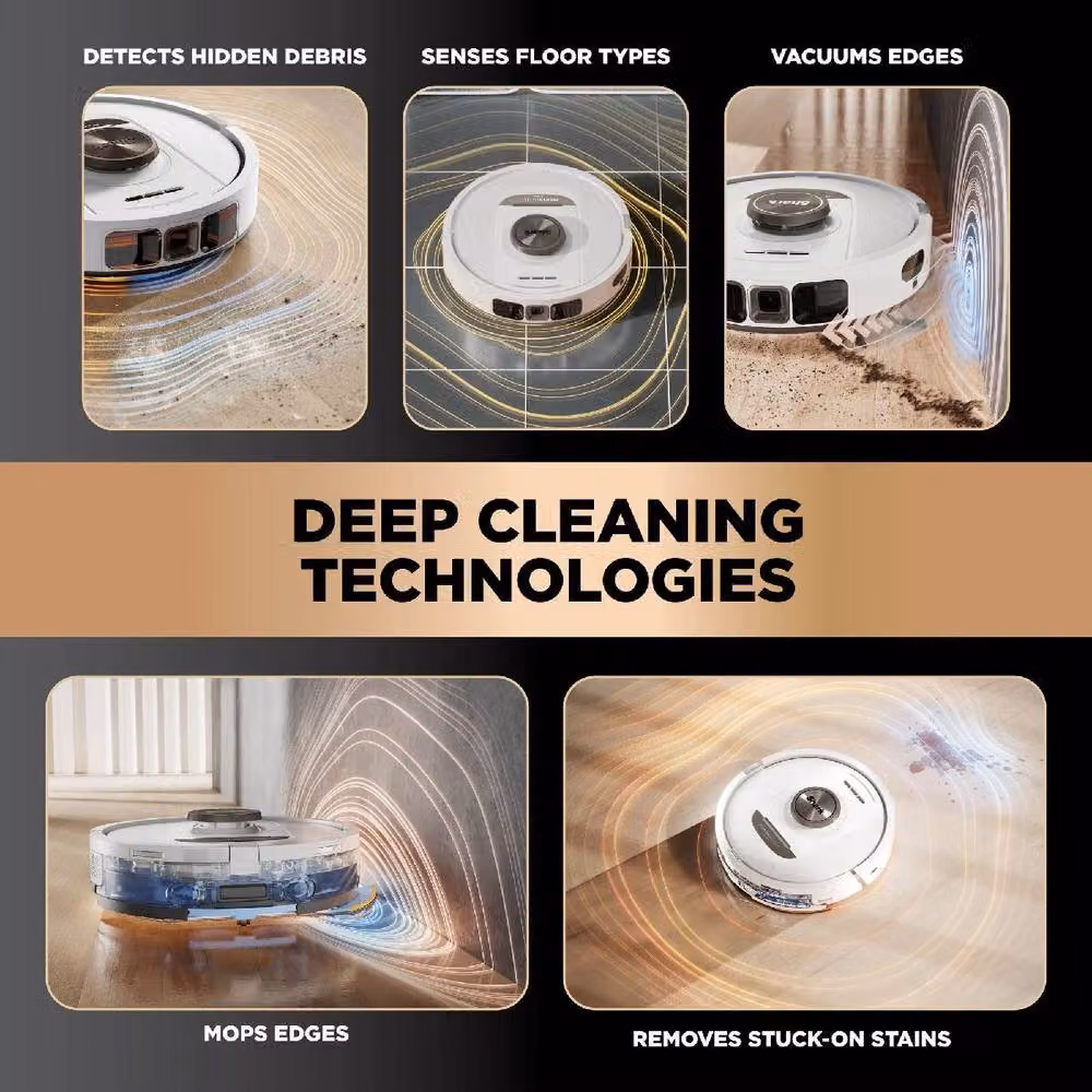 Shark PowerDetect NeverTouch Pro 2 in 1 Robot Vacuum and Mop RV2800ZEUK in White – 5